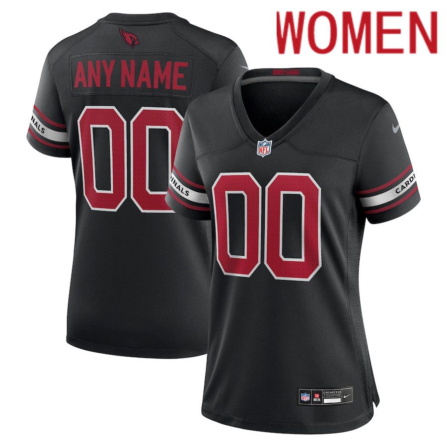 Women Arizona Cardinals Nike Black Alternate Custom Game NFL Jersey